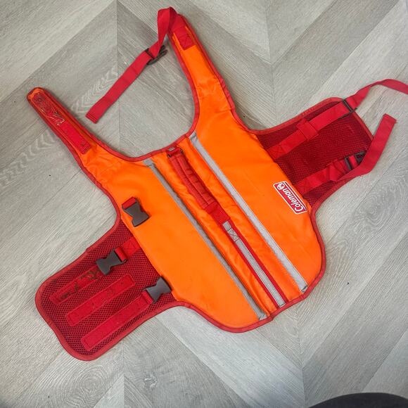 Coleman Dog Flotation Vest Life Jacket Rescue Handle for Dogs Orange Red - Picture 1 of 8